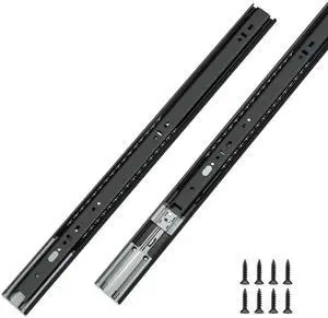1 Pair Black Soft Close Drawer Slides 12 Inch Heavy Duty Runners | 1.2mm Electro-Coated Steel;100lb Capacity 9.76 Inch Extension;Smooth Ball Bearing Cabinet Glides;Easy Side Mount Setup 1 Pair Black Soft Close Drawer Slides 12 Inch Heavy Duty Runners | 1.2mm Electro-Coated Steel;100lb Capacity 9.76 Inch Extension;Smooth Ball Bearing Cabinet Glides;Easy Side Mount Setup