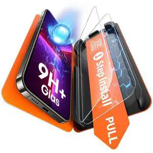 2 Pack for iPhone 13 Pro Screen Protector, 1-Step Install | Auto Dust Removal, Full Coverage, Anti-Scratch Bubble-Free, (Ultra HD) Military-Grade 9H+ Tempered Glass for iPhone 13 Pro 2 Pack for iPhone 13 Pro Screen Protector, 1-Step Install | Auto Dust Removal, Full Coverage, Anti-Scratch Bubble-Free, (Ultra HD) Military-Grade 9H+ Tempered Glass for iPhone 13 Pro