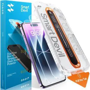2 Pack Screen Protector for iPhone 14 Pro Max | 9H Hardness Military Grade Shatterproof HD Clear Tempered Glass, Easy to Install, Auto Bubble-Free and Dust-Free Box 2 Pack Screen Protector for iPhone 14 Pro Max | 9H Hardness Military Grade Shatterproof HD Clear Tempered Glass, Easy to Install, Auto Bubble-Free and Dust-Free Box