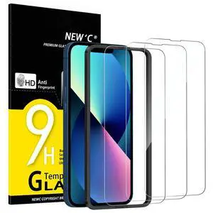 iPhone 14/13/13 Pro Screen Protector Installation Tool Included | 3 Pack, HD Clear, Easy Installation Tool Included, Tempered Glass, 9H Hardness, Scratch Resistant, Bubble Free iPhone 14/13/13 Pro Screen Protector Installation Tool Included | 3 Pack, HD Clear, Easy Installation Tool Included, Tempered Glass, 9H Hardness, Scratch Resistant, Bubble Free