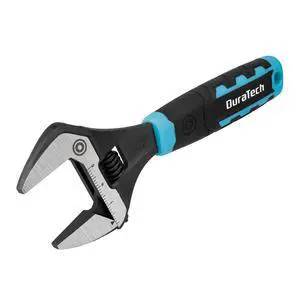 8-Inch Wide Jaw Adjustable Wrench | CR-V Steel, SAE and Metric Scale Marked, Ergonomic Grip 8-Inch Wide Jaw Adjustable Wrench | CR-V Steel, SAE and Metric Scale Marked, Ergonomic Grip