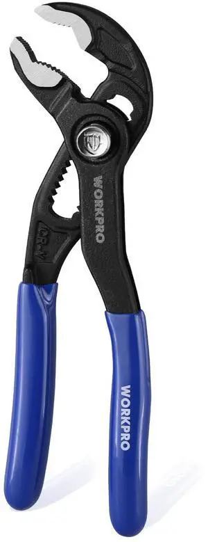 5-Inch Water Pump Pliers, CR-V Plumbing Lock Plier | Quick Adjust Groove Joint Pliers, V-Jaw Quick Release Push Lock Pliers with Comfortable Grips 5-Inch Water Pump Pliers, CR-V Plumbing Lock Plier | Quick Adjust Groove Joint Pliers, V-Jaw Quick Release Push Lock Pliers with Comfortable Grips