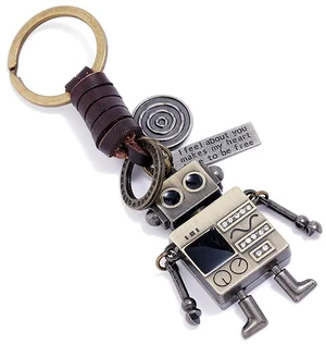 Funny Robot KeyChains Leather KeyRings Pendant for Car Keychains purse handbag backpack Gift (Fun Robot) Funny Robot KeyChains Leather KeyRings Pendant for Car Keychains purse handbag backpack Gift (Fun Robot)