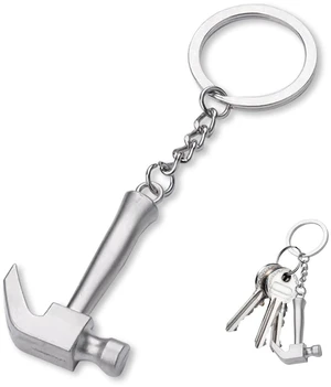 Hammer Keychain Tiny Construction Ornament for Engineers Car Key Stick Figure Tool Creative Metal Chain Pendant Unique Present for Men Hammer Keychain Tiny Construction Ornament for Engineers Car Key Stick Figure Tool Creative Metal Chain Pendant Unique Present for Men