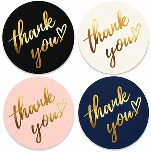 500 PCS Thank You Sticker Labels Roll, 1.5 Inch Round Gold Foil | Bulk 500 sticker roll; gold envelope seals for cards and invitations, package closures for bags, boxes, gifts and favors 500 PCS Thank You Sticker Labels Roll, 1.5 Inch Round Gold Foil | Bulk 500 sticker roll; gold envelope seals for cards and invitations, package closures for bags, boxes, gifts and favors