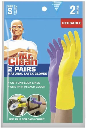 Small Reusable Latex Gloves, 2 Color, 2 Pairs Small Reusable Latex Gloves, 2 Color, 2 Pairs
