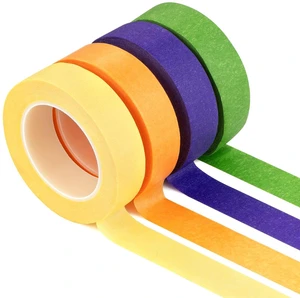 Upgrade Colored Masking Tape 4 Rolls. 0.65 in x 45 Ft | Premium Colored Tape Set. Suitable for DIY Supplies, Mark, Shielding Protection. Enhanced Viscosity, Easy to Tear Upgrade Colored Masking Tape 4 Rolls. 0.65 in x 45 Ft | Premium Colored Tape Set. Suitable for DIY Supplies, Mark, Shielding Protection. Enhanced Viscosity, Easy to Tear