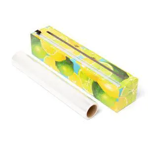 Plastic Wrap Organizer - 12" x 250' Roll Cling Film Dispenser - Aluminum Foil Dispenser - Reusable Slide Cutter Plastic Wrap Organizer - 12" x 250' Roll Cling Film Dispenser - Aluminum Foil Dispenser - Reusable Slide Cutter