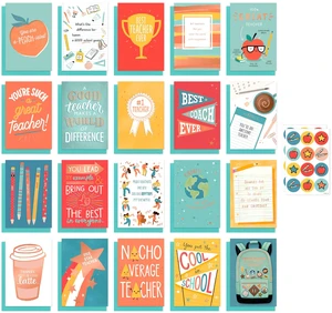 20-Count Teacher Appreciation Card Bundle with Envelopes and Seals 20-Count Teacher Appreciation Card Bundle with Envelopes and Seals