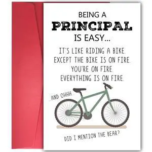 Funny Principal Appreciation Card, Humor Thank You Card for School Administrators Teachers Educators, Unique Greeting Card for Principal's Day, Teacher Appreciation Week, or Graduation Thank You Gift Funny Principal Appreciation Card, Humor Thank You Card for School Administrators Teachers Educators, Unique Greeting Card for Principal's Day, Teacher Appreciation Week, or Graduation Thank You Gift