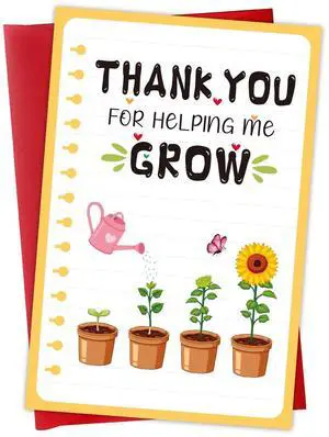 Teacher Thank You Cards with Envelopes - End of the Year Teacher Graduation Gift from Student Kids Teacher Appreciation Cards from Students - Teacher Appreciation Gifts Card for Women Men Teacher Thank You Cards with Envelopes - End of the Year Teacher Graduation Gift from Student Kids Teacher Appreciation Cards from Students - Teacher Appreciation Gifts Card for Women Men