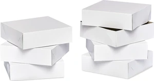 Square White Gift Boxes with Lids, for Birthdays, Holidays and All Occasions, (6 Boxes, 9'' x 9'') Square White Gift Boxes with Lids, for Birthdays, Holidays and All Occasions, (6 Boxes, 9'' x 9'')