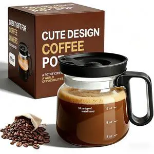 16oz Coffee Pot Mug,Glass Coffee Cups Mini Coffee Pot Coffee Mug,with Leak-proof Lid Large Capacity, For Ldeal Gift Coffee Lovers(1pc) 16oz Coffee Pot Mug,Glass Coffee Cups Mini Coffee Pot Coffee Mug,with Leak-proof Lid Large Capacity, For Ldeal Gift Coffee Lovers(1pc)