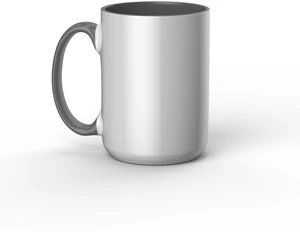 Beveled Blank Mug to Decorate, White/Gray | Ceramic-Coated, Dishwasher & Microwave Safe,Infusible Ink Compatible,15 Oz Sublimation Beveled Blank Mug to Decorate, White/Gray | Ceramic-Coated, Dishwasher & Microwave Safe,Infusible Ink Compatible,15 Oz Sublimation