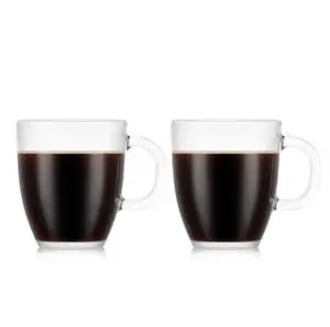 12oz Bistro Coffee Mug Single-Wall Tempered Glass, 2 Pack, Clear | Single-Wall 12oz Bistro Coffee Mug Single-Wall Tempered Glass, 2 Pack, Clear | Single-Wall