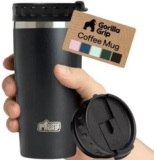 304 Stainless Steel Travel Coffee Mug, 20oz Tumbler, Black | Double Insulated Wall, Leakproof Lid with Smooth Sipping Top, Prevent Spills, Dent and Rust Resistant, Keep Beverages Hot 304 Stainless Steel Travel Coffee Mug, 20oz Tumbler, Black | Double Insulated Wall, Leakproof Lid with Smooth Sipping Top, Prevent Spills, Dent and Rust Resistant, Keep Beverages Hot