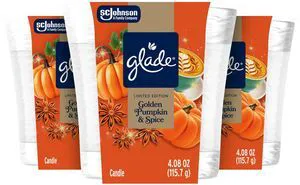 Jar Candle, Golden Pumpkin & Spice, 4.08oz., 3 Count Jar Candle, Golden Pumpkin & Spice, 4.08oz., 3 Count
