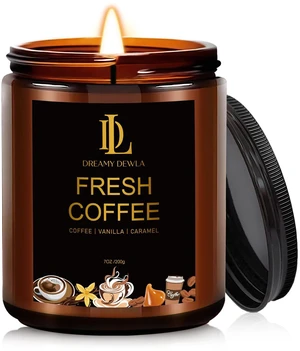 Fresh Coffee Candles, Coffee Scented Candle, Natural Soy Candles for Home Scented, Long Lasting with 50 Hour Burn Time, Gifts for Men Women Fresh Coffee Candles, Coffee Scented Candle, Natural Soy Candles for Home Scented, Long Lasting with 50 Hour Burn Time, Gifts for Men Women