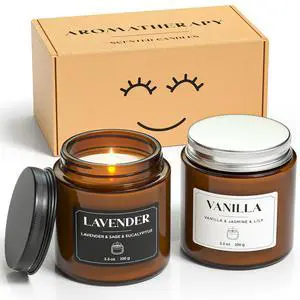 Scented Candles Gift Set, Stress Relief Candles for Home, Premium Soy Candle Set, Candles for Women and Men (Black & White, 7 oz) Scented Candles Gift Set, Stress Relief Candles for Home, Premium Soy Candle Set, Candles for Women and Men (Black & White, 7 oz)