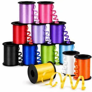 12 Rolls Crimped Curling Ribbon Balloon Strings, Assorted Vivid Colors, 3/16" x 720 Ft for Balloon Ties, Arts & Crafts, Gift Wrapping, Florists, Party Decoration 12 Rolls Crimped Curling Ribbon Balloon Strings, Assorted Vivid Colors, 3/16" x 720 Ft for Balloon Ties, Arts & Crafts, Gift Wrapping, Florists, Party Decoration