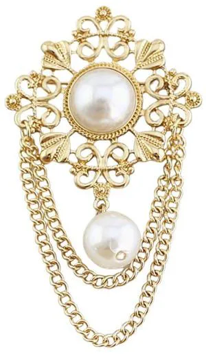 Vintage Round Simulated Pearl Filigree Flower Chain Tassel Brooches Lapel Pins for Women Party Dance Banquet Dainty Boho Dangle Drop Pin Dress Suit Clothes Accessories Jewelry (White) Vintage Round Simulated Pearl Filigree Flower Chain Tassel Brooches Lapel Pins for Women Party Dance Banquet Dainty Boho Dangle Drop Pin Dress Suit Clothes Accessories Jewelry (White)