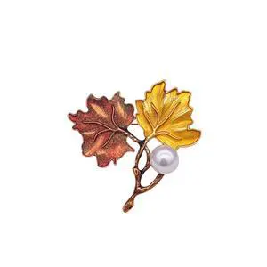 Vintage Ginkgo Leaf Brooch with Pearl Vintage Botanical Lapel Pin for Women Unique Nature-Inspired Jewelry (Gold) Vintage Ginkgo Leaf Brooch with Pearl Vintage Botanical Lapel Pin for Women Unique Nature-Inspired Jewelry (Gold)