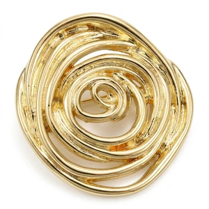 1 PCS Gold Spiral Swirl Brooch Women Minimalist Anniversary Fashion Pins 1 PCS Gold Spiral Swirl Brooch Women Minimalist Anniversary Fashion Pins