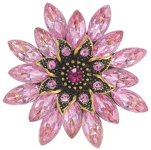 Sparkling Rhinestone Flower Brooch Pin Fashion Crystal Sunflower Brooch Floral Lapel Pins Red/Green/Purple/Pink Crystal CZ Broochs Large Flower Pin Clothes Hat Bag Dress Broochs (Pink) Sparkling Rhinestone Flower Brooch Pin Fashion Crystal Sunflower Brooch Floral Lapel Pins Red/Green/Purple/Pink Crystal CZ Broochs Large Flower Pin Clothes Hat Bag Dress Broochs (Pink)