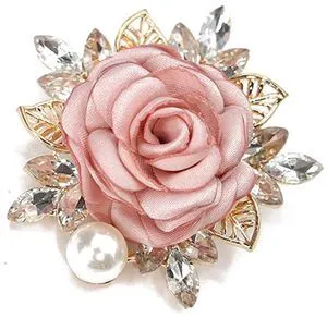 Elegant Rose Flower Brooch Pin for Women Men Wedding Party Gentleman's Essentials Handmade Imitation Crystal Pearl Fabric Flowers Lapel Pin Dress Suit Accessories Boutonniere Ideas Gift (Pink) Elegant Rose Flower Brooch Pin for Women Men Wedding Party Gentleman's Essentials Handmade Imitation Crystal Pearl Fabric Flowers Lapel Pin Dress Suit Accessories Boutonniere Ideas Gift (Pink)