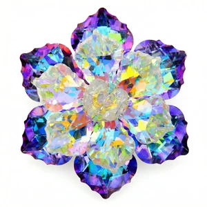Large Purple Flower Brooch Pin for Women Vintage Crystal Flower with Sparkling Amethyst Rhinestones, Elegant Floral Brooch Lapel Pins for Wedding, Banquet, Coat, Scarf Large Purple Flower Brooch Pin for Women Vintage Crystal Flower with Sparkling Amethyst Rhinestones, Elegant Floral Brooch Lapel Pins for Wedding, Banquet, Coat, Scarf
