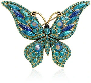 Deep Blue Crystal Rhinestone Butterfly Brooch,Elegant Butterfly Lapel Pins | Fashion Exquisite Crystal Animal Shape Brooches Lapel Pins,Dress Accessories Jewelry for Women Daily Decoration Deep Blue Crystal Rhinestone Butterfly Brooch,Elegant Butterfly Lapel Pins | Fashion Exquisite Crystal Animal Shape Brooches Lapel Pins,Dress Accessories Jewelry for Women Daily Decoration