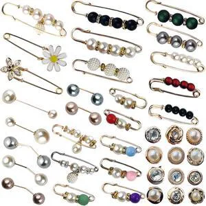 40PCS Pearl Brooch,Pant Waist Tightener Safety Pin Double Faux Pearl Brooches for Women Girls Fashion Cover Up Buttons Clothing Dresses Decoration Accessories Pant Waist Tightener Safety Pins 40PCS Pearl Brooch,Pant Waist Tightener Safety Pin Double Faux Pearl Brooches for Women Girls Fashion Cover Up Buttons Clothing Dresses Decoration Accessories Pant Waist Tightener Safety Pins