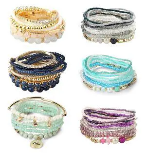 6 Sets Bohemian Stackable Bead Bracelets for Women Stretch Bohemian Style Stretch Multilayered Boho Bracelet Set 6 Sets Bohemian Stackable Bead Bracelets for Women Stretch Bohemian Style Stretch Multilayered Boho Bracelet Set
