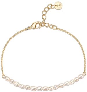 Freshwater Pearl Beaded Bracelet for Women, Yellow Gold, Pearl Freshwater Pearl Beaded Bracelet for Women, Yellow Gold, Pearl