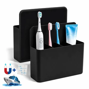 2 Pack Magnetic Toothbrush Holder for Cruise Ship Cabins, Toothbrush Holders Wall Mounted with 3 Removable Dividers, Travel Must Haves, Cruise Essentials 2026 for Alaska & Caribbean Cruises 2 Pack Magnetic Toothbrush Holder for Cruise Ship Cabins, Toothbrush Holders Wall Mounted with 3 Removable Dividers, Travel Must Haves, Cruise Essentials 2026 for Alaska & Caribbean Cruises