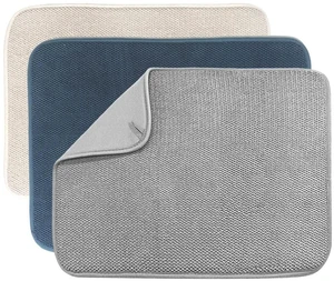 3 Pack Dish Drying Mat,Absorbent Microfiber Dishes Drainer Mats for Kitchen Counter Large Size 20 X 15 Inch,Dish Drying Pad(Beige/Grey/Blue) 3 Pack Dish Drying Mat,Absorbent Microfiber Dishes Drainer Mats for Kitchen Counter Large Size 20 X 15 Inch,Dish Drying Pad(Beige/Grey/Blue)