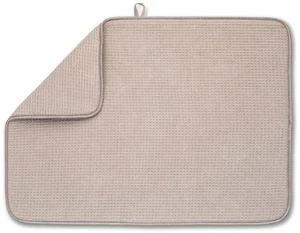 Dish Drying Mat, Drying Matt Kitchen Counter, 17"x24"- Ivory Dish Drying Mat, Drying Matt Kitchen Counter, 17"x24"- Ivory