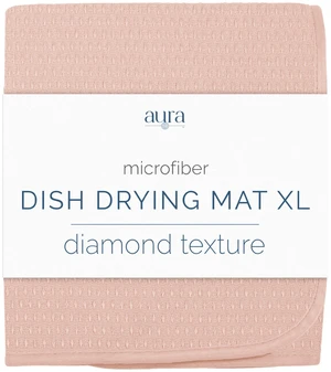 Dish Drying Mat, 18" x 24", XL, Diamond Texture, Rose Pink | Absorbent Microfiber, Extra Large Kitchen Counter Mat for Dishes, Utensils, Pots and Pans, Machine Washable Dish Drying Mat, 18" x 24", XL, Diamond Texture, Rose Pink | Absorbent Microfiber, Extra Large Kitchen Counter Mat for Dishes, Utensils, Pots and Pans, Machine Washable
