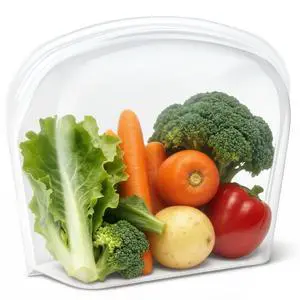 Reusable Silicone Food Storage Bag Extra Large 124oz Freezer Containers | Stand Up Sandwich Bags Leakproof for Oven, Microwave, Sous Vide for Meal Prep BBQ Camping Picnic Organization - 0.92 Gallons Reusable Silicone Food Storage Bag Extra Large 124oz Freezer Containers | Stand Up Sandwich Bags Leakproof for Oven, Microwave, Sous Vide for Meal Prep BBQ Camping Picnic Organization - 0.92 Gallons