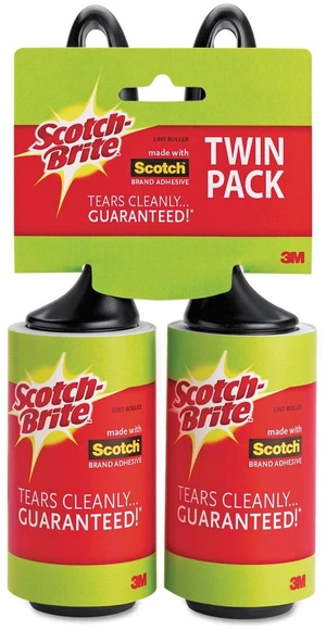 Scotch-Brite Lint Roller, Works Great On Pet Hair, 2 Rollers, 56 Sheets Per Roller, 112 Sheets Total Scotch-Brite Lint Roller, Works Great On Pet Hair, 2 Rollers, 56 Sheets Per Roller, 112 Sheets Total