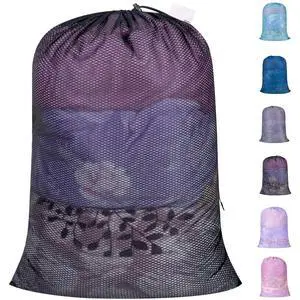Heavy Duty Diamond Mesh Laundry Bag, 24x36", Black | Extra Large Laundry Hamper Bag, Holds 2-3 Loads, Tear Resistant Mesh, Breathable Design, Drawstring Closure Heavy Duty Diamond Mesh Laundry Bag, 24x36", Black | Extra Large Laundry Hamper Bag, Holds 2-3 Loads, Tear Resistant Mesh, Breathable Design, Drawstring Closure