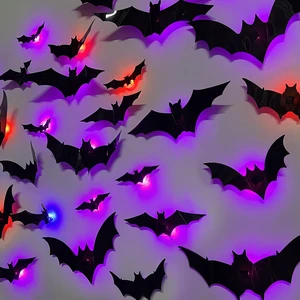 36 Pack Halloween Bats Wall Decor Halloween Decorations Indoor | Light Up Flashing Modes, Assorted Size, 3D Bat Stickers, for Bedroom Party Walls Bathroom Mirrors Garages Door 36 Pack Halloween Bats Wall Decor Halloween Decorations Indoor | Light Up Flashing Modes, Assorted Size, 3D Bat Stickers, for Bedroom Party Walls Bathroom Mirrors Garages Door