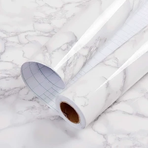 Glossy Marble Contact Paper White Peel and Stick for Countertop | Grey Granite Thick Removable Wallpaper for Kitchen Cabinets Furniture Refurbishment Wall Decor Vinyl Wrap Glossy Marble Contact Paper White Peel and Stick for Countertop | Grey Granite Thick Removable Wallpaper for Kitchen Cabinets Furniture Refurbishment Wall Decor Vinyl Wrap