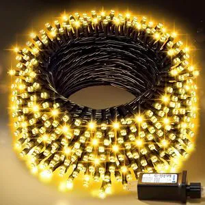 100FT LED String Lights Outdoor Waterproof Warm White Fairy Lights with Plug, Connectable Christmas Tree Lights for Patio, Garden, Bedroom, Wedding, Party, Decor 100FT LED String Lights Outdoor Waterproof Warm White Fairy Lights with Plug, Connectable Christmas Tree Lights for Patio, Garden, Bedroom, Wedding, Party, Decor