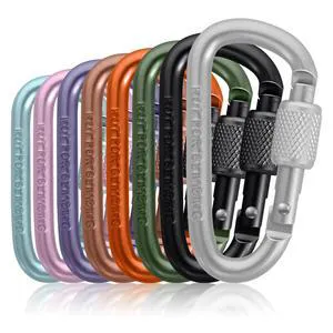 Carabiner Clip, Key Hooks for Keychain Aluminum D Ring Shape Carabiner, Key Chain Clip Hook, Keychain Clip, Multipurpose for Camping, Hiking, Backpacking or Other Outdoor Activities, 8PCS Carabiner Clip, Key Hooks for Keychain Aluminum D Ring Shape Carabiner, Key Chain Clip Hook, Keychain Clip, Multipurpose for Camping, Hiking, Backpacking or Other Outdoor Activities, 8PCS