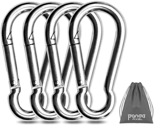 3.1 Inch Heavy Duty Gym Carabiner Load 1000lbs, 4 Pack Large Carabiner Clips,Snap Hooks for Fitness Attachment, Gym, Outdoor, Swing, Hammock, Hiking 3.1 Inch Heavy Duty Gym Carabiner Load 1000lbs, 4 Pack Large Carabiner Clips,Snap Hooks for Fitness Attachment, Gym, Outdoor, Swing, Hammock, Hiking