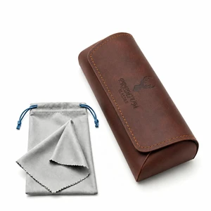 Glasses Case,3-in-1 Sunglasses Case & Eyeglass Case with Cleaning Cloth & Storage Pouch (Coffee) Glasses Case,3-in-1 Sunglasses Case & Eyeglass Case with Cleaning Cloth & Storage Pouch (Coffee)