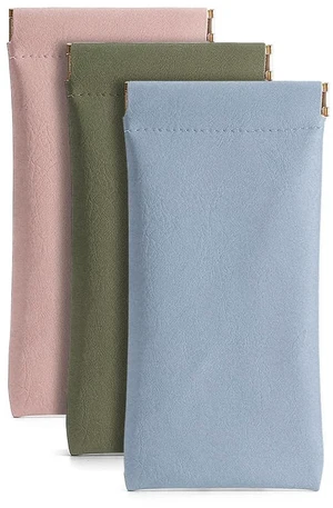 3 Pack Leather Eyeglasses Cases PU Soft Sunglasses Pouch Squeeze Top Portable Glasses Cases for Men Women (Pink Blue Green) 3 Pack Leather Eyeglasses Cases PU Soft Sunglasses Pouch Squeeze Top Portable Glasses Cases for Men Women (Pink Blue Green)