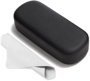 Glasses Case Hard Shell Large Eyeglasses Case, Black | PU Leather Protective Cases for Sunglasses Eyeglasses with Cleaning Cloth for Men Women Glasses Case Hard Shell Large Eyeglasses Case, Black | PU Leather Protective Cases for Sunglasses Eyeglasses with Cleaning Cloth for Men Women