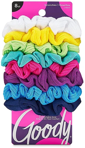 Ouchless Jersey Scrunchies - 8 Ct, Assorted Neon Rainbow Tones, Damage-Free, Dentless & Secure Hold Hair Ties, Gentle Hair Accessories for Women & Men, All Day Comfort, All Hair Types Ouchless Jersey Scrunchies - 8 Ct, Assorted Neon Rainbow Tones, Damage-Free, Dentless & Secure Hold Hair Ties, Gentle Hair Accessories for Women & Men, All Day Comfort, All Hair Types